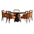 Carter Dining Set: Stylish Table & Chairs 3D model small image 2