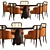 Carter Dining Set: Stylish Table & Chairs 3D model small image 8