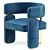 Contemporary Armchair Replica 3D model small image 3