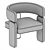 Contemporary Armchair Replica 3D model small image 8