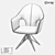 Metal and Fabric Chair LoftDesign 3D model small image 2