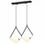 Modern Black/Gold LED Chandelier: Stylish Pendant Lamp 3D model small image 1