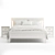 Elegant IKEA Idanas Bed Set 3D model small image 3