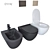 GSI Wall-Hung Toilet and Bidet Set 3D model small image 1