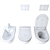GSI Wall-Hung Toilet and Bidet Set 3D model small image 3