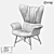 Modern LoftDesign Armchair 3774 3D model small image 2