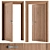 Sleek Wood & Steel Door Set 3D model small image 1