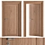 Sleek Wood & Steel Door Set 3D model small image 3