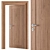 Sleek Wood & Steel Door Set 3D model small image 4