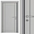 Sleek Wood & Steel Door Set 3D model small image 5