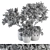 Concrete Pot Plant Set 3D model small image 3