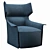 Elegant Santa Monica Armchair 3D model small image 1