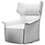 Elegant Santa Monica Armchair 3D model small image 5