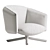 Elegant Swivel Armchair by Gallotti & Radice 3D model small image 4