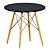 Yves 80 Black Sit and Table 3D model small image 1