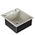 Blanco Dalago 45: Sleek and Functional Sink 3D model small image 3