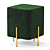 Modern Gold Stool CORNO 3D model small image 5