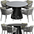 Elegant Muse & Forma IRUNE Dining Table 3D model small image 1