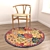 Versatile Round Rug Set: 6 Stunning Options for Close-Up and Wide Shots 3D model small image 2