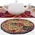 Versatile Round Rug Set: 6 Stunning Options for Close-Up and Wide Shots 3D model small image 4