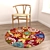 Versatile Round Rug Set: 6 Stunning Options for Close-Up and Wide Shots 3D model small image 6