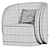 Elegant Ambrose Armchair: Modern Style, Supreme Comfort 3D model small image 5