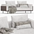 Modern Minotti Brasilia Sofa 3D model small image 3