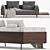 Modern Minotti Brasilia Sofa 3D model small image 5