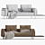 Modern Minotti Brasilia Sofa 3D model small image 7