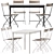 Stylish Tommaryd Table & Flower Folding Chair Set 3D model small image 1