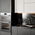 Sleek Italian Kitchen: Modern80 Black 3D model small image 4