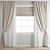 Polygonal Curtain Model - High Quality! 3D model small image 1