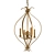 Elegant Evelyn Natural Brass Pendant 3D model small image 1