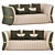 Green Velvet 3-Seater Sofa 3D model small image 2