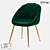 Modern Metal and Fabric Chair 3D model small image 1
