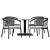 Elegant Varaschin Dining Set 3D model small image 2