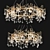 Elegant Crystal Drop Chandelier 3D model small image 1