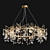 Elegant Crystal Drop Chandelier 3D model small image 2