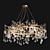 Elegant Crystal Drop Chandelier 3D model small image 3