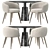 Elegant Genova Dining Set 3D model small image 1