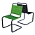 Comfy Fabric Seat Chair 3D model small image 1