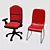 ModaFlex Red: Office and Kitchen Chair 3D model small image 1