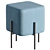 Gatsby Blue Pouf: Elegant and Stylish 3D model small image 2