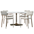 Elegant Klee Grey Boucle Dining Set 3D model small image 2