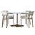 Elegant Klee Grey Boucle Dining Set 3D model small image 3