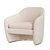 Modern Pavia Lounge Chair: Stylish, Comfortable 3D model small image 1