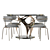 Elegant Ant Dining Set 3D model small image 3