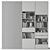 Sleek Black and Gray Display Cabinet 3D model small image 6