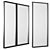 Sleek Black Metal Sliding Window 3D model small image 2