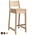 Norråker Bar Chair: Stylish Birch Stool 3D model small image 1